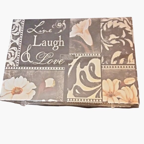 Recollections Live Laugh Love Memory Box Photo Storage Jo Moulton Sagebrush New - Picture 7 of 14